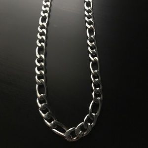 Thick Silver Figaro Chain